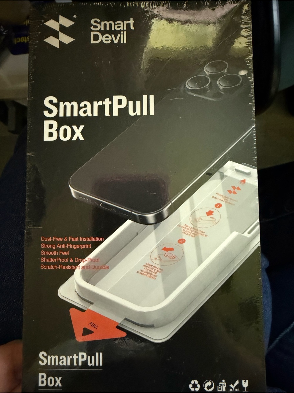 NEW SmartDevil 3 Pack Tempered Glass Protector for iPhone 15 Pro applicator
